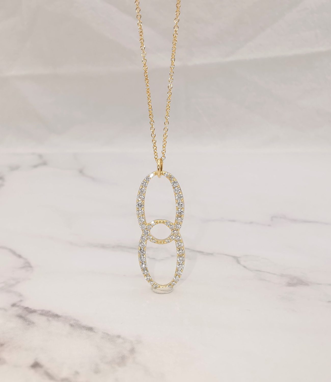 THE INFINITY PENDANT DIAMOND NECKLACE 18k Solid Gold | Natural Diamonds | Finished in Canada - Image 6