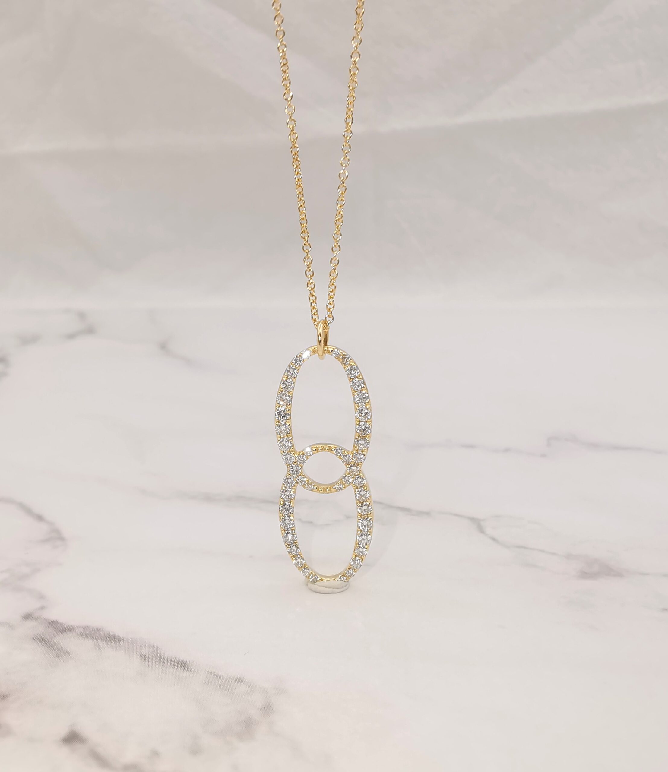 THE INFINITY PENDANT DIAMOND NECKLACE 18k Solid Gold | Natural Diamonds | Finished in Canada - Image 6
