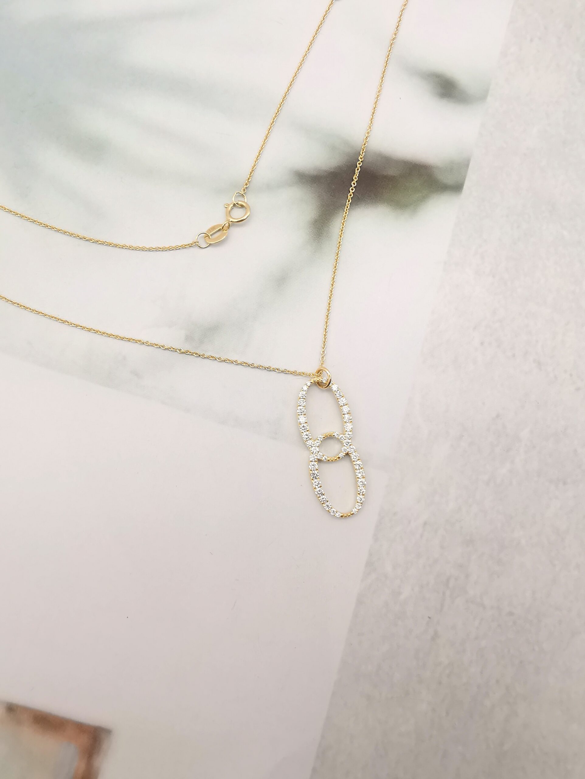 THE INFINITY PENDANT DIAMOND NECKLACE 18k Solid Gold | Natural Diamonds | Finished in Canada - Image 7