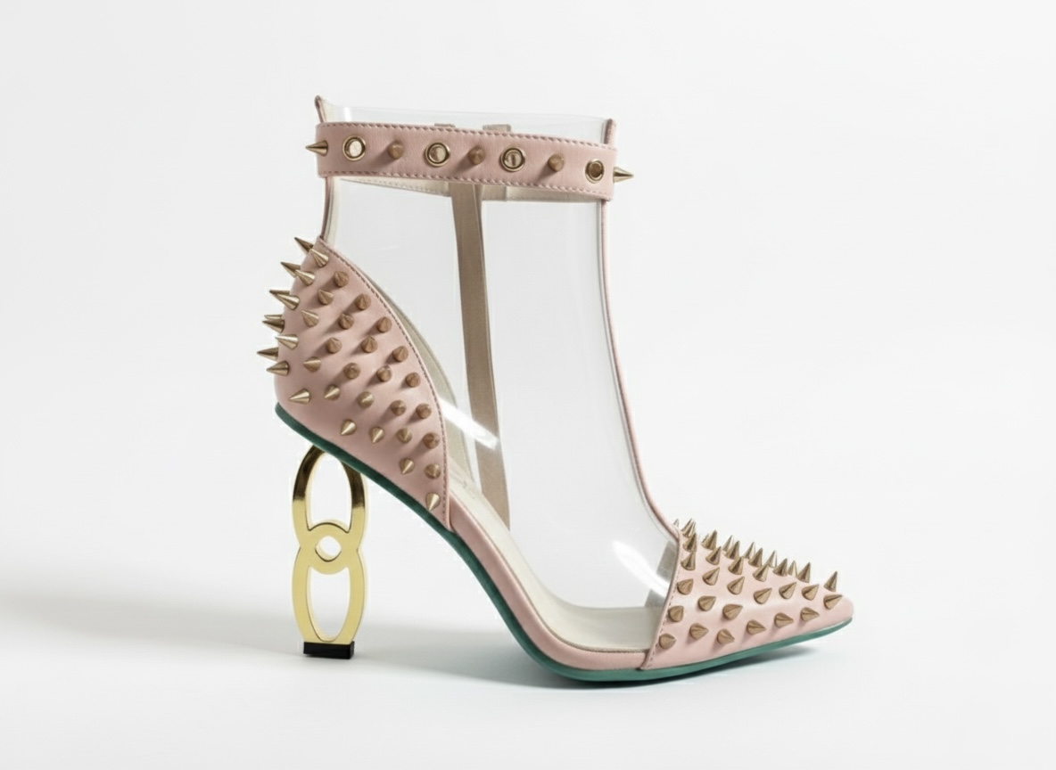 PINK INFINITE SPIKES HEELS™ Made in Italy | Genuine Leather | Free Worldwide Shipping - Image 7