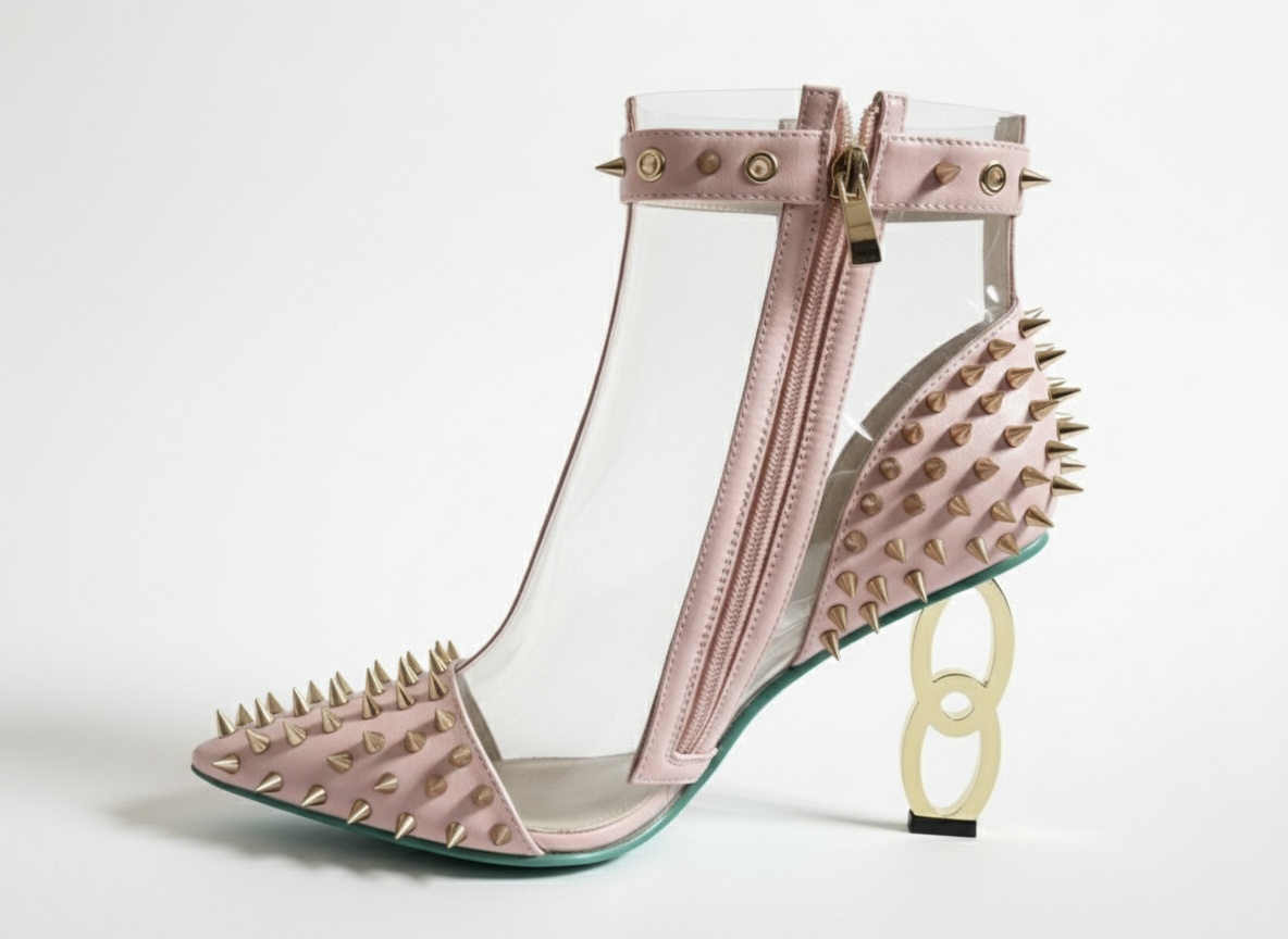 PINK INFINITE SPIKES HEELS™ Made in Italy | Genuine Leather | Free Worldwide Shipping - Image 8