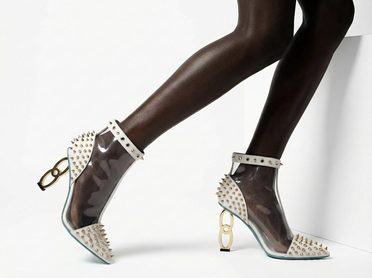 WHITE INFINITE SPIKES HEELS™ Made in Italy | Genuine Leather | Free Worldwide Shipping - Image 4