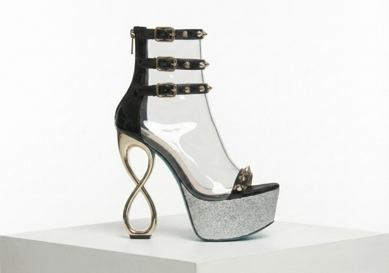 INFINITE SPIKES PLATFORM HEELS Made in Italy | Genuine Leather | Free Worldwide Shipping - Image 5