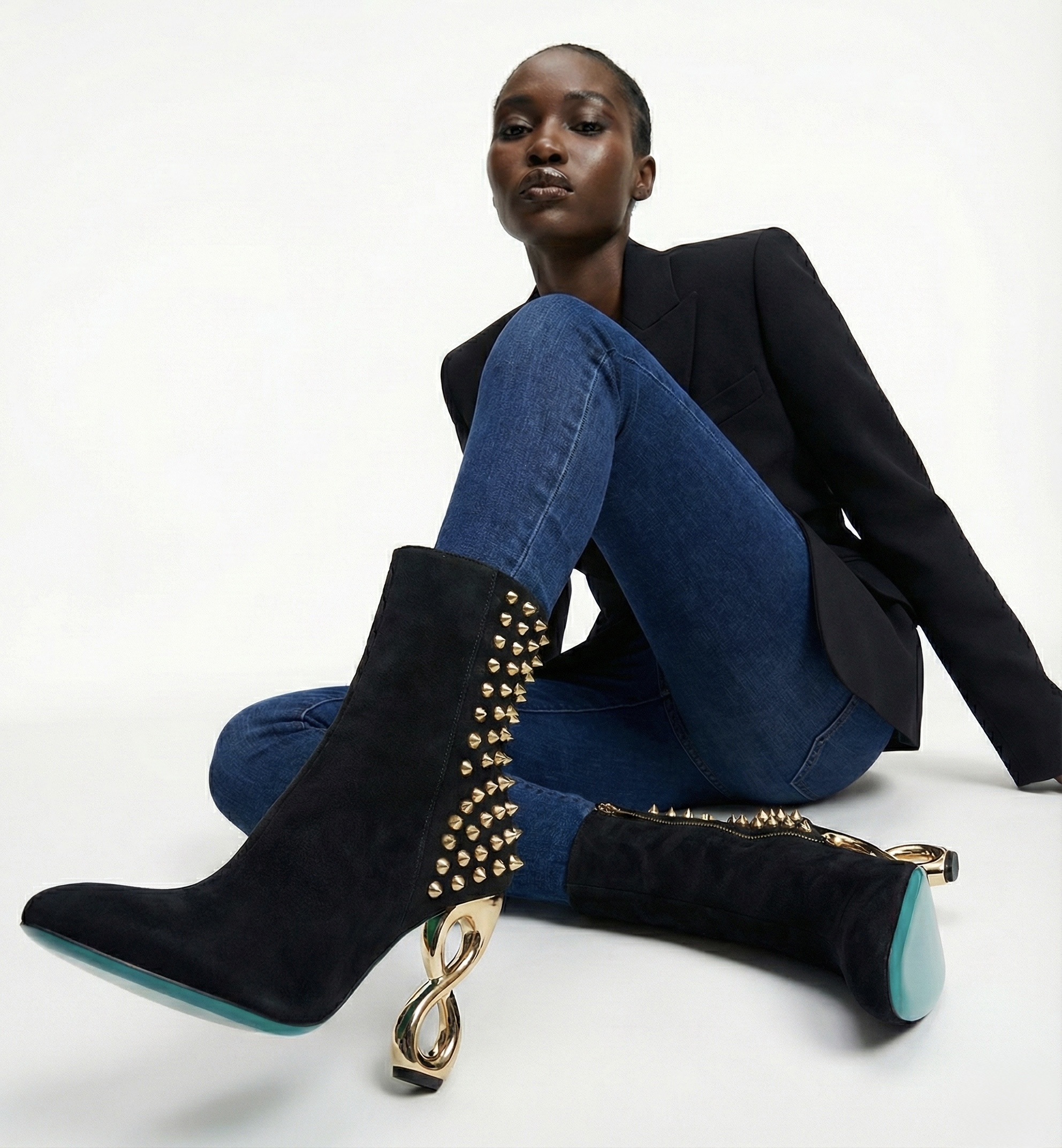 INFINITE SPIKES BOOTS™ SIGNATURE INFINITY HEEL EDITION Made in Italy | Genuine Leather | Free Worldwide Shipping - Image 2