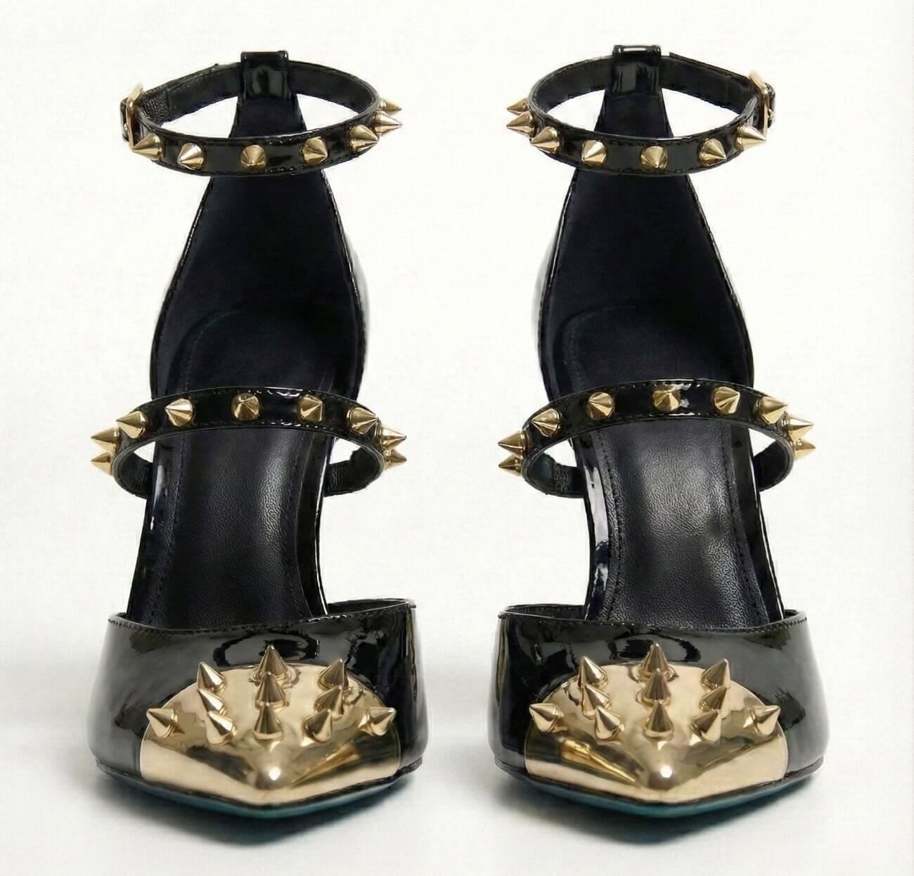 INFINITE SPIKES HEELS GOLD INFINITY PUMP - Image 3