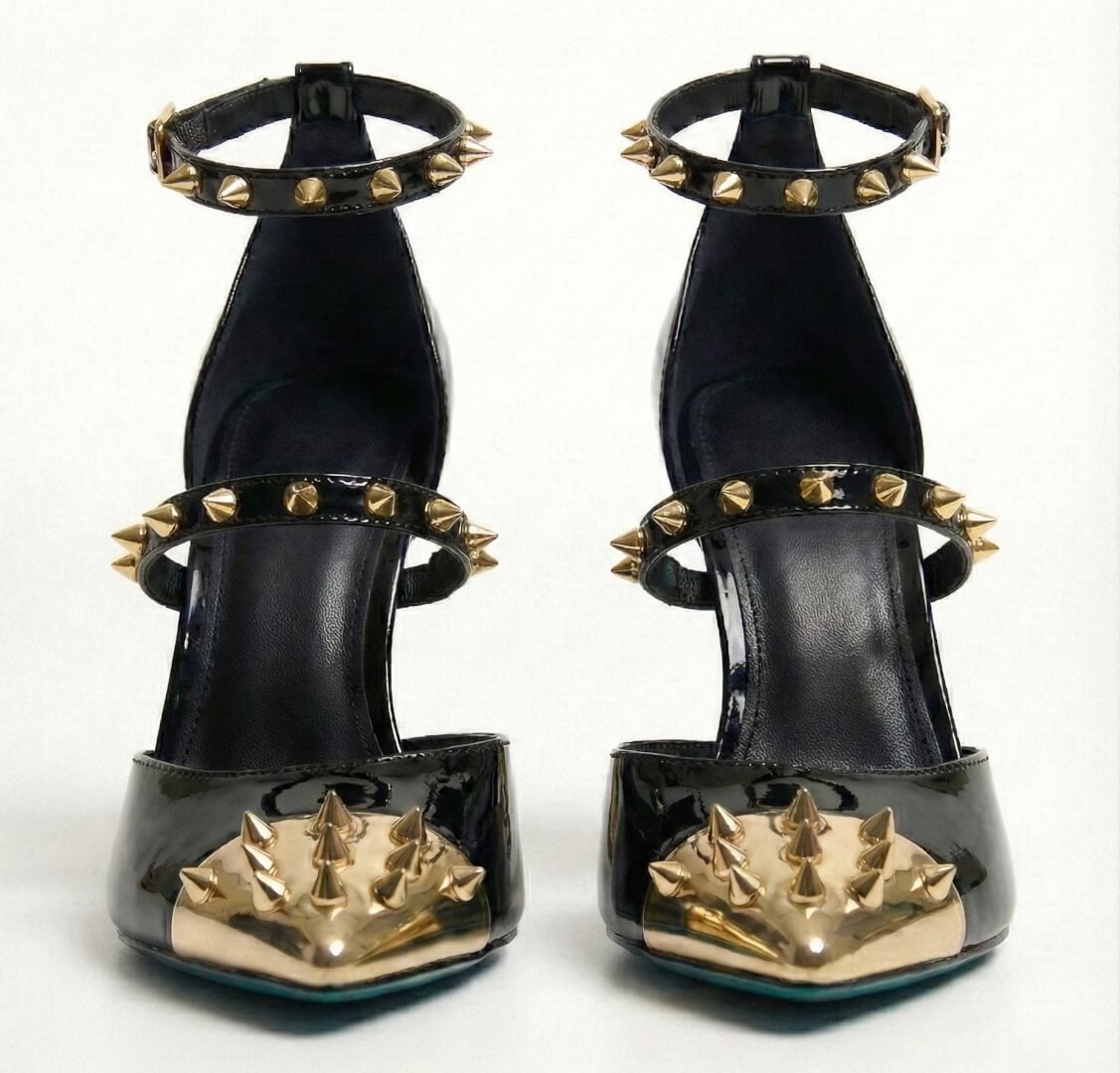 INFINITE SPIKES HEELS GOLD INFINITY PUMP - Image 3