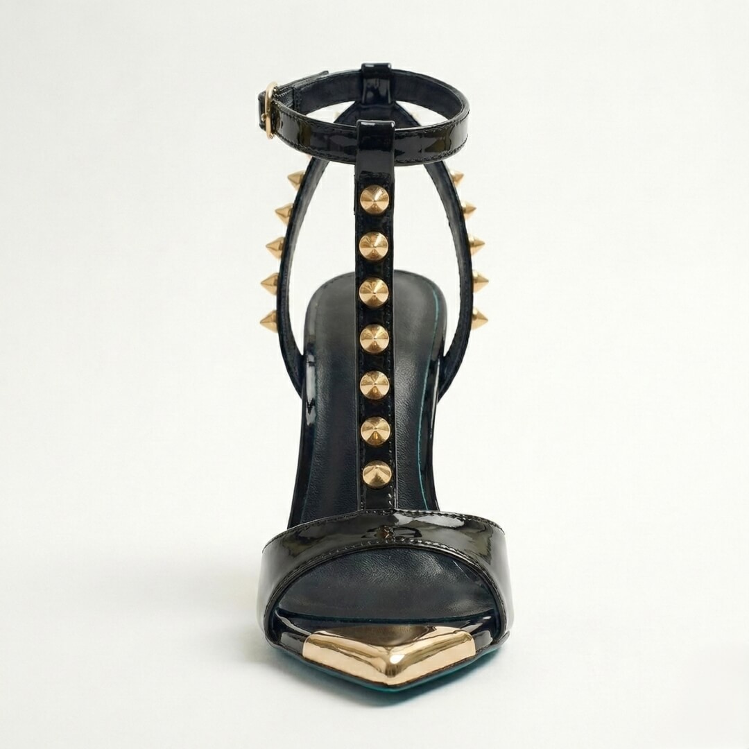 INFINITE SPIKES HEELS GOLD INFINITY SANDAL - Image 2