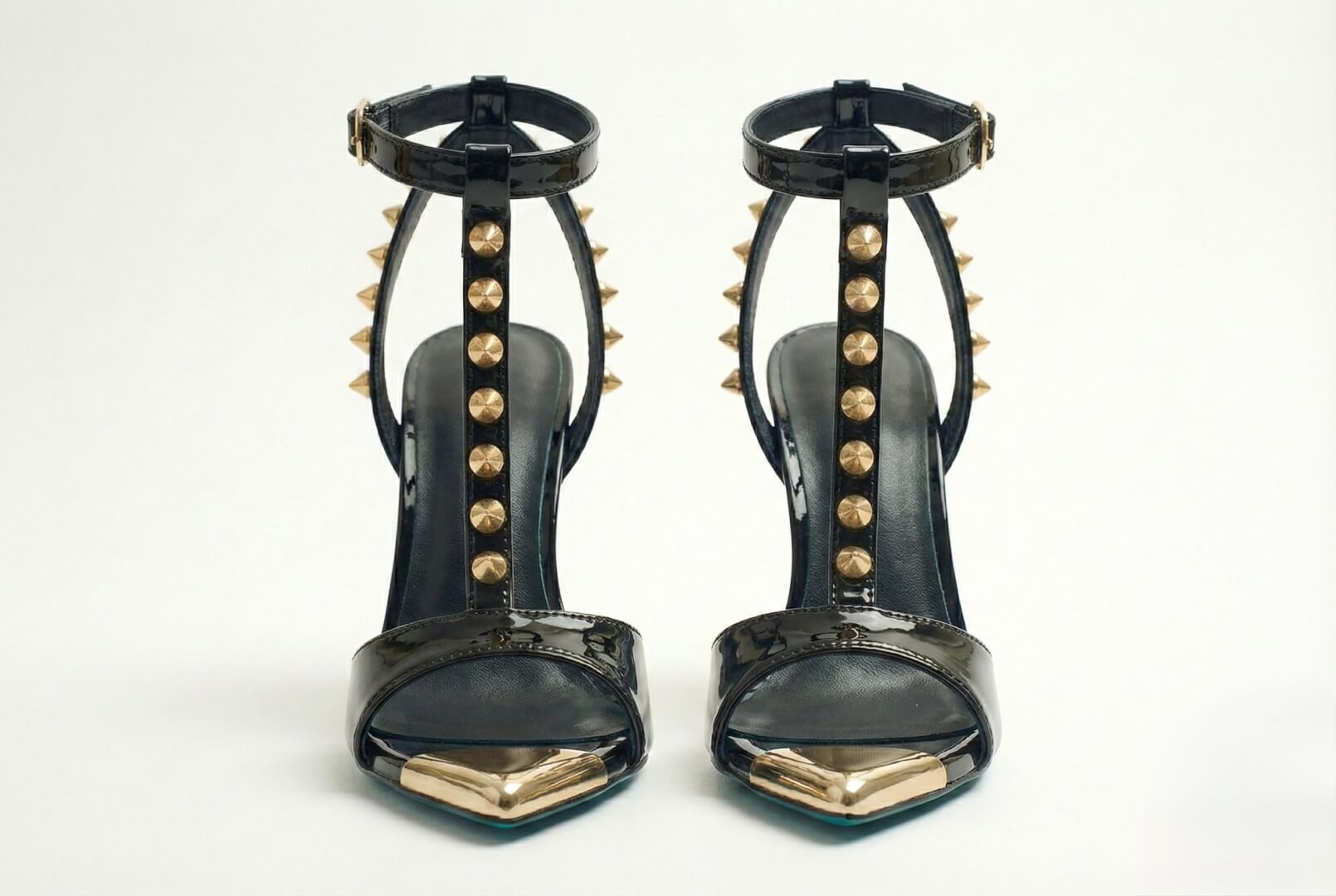 INFINITE SPIKES HEELS GOLD INFINITY SANDAL - Image 3